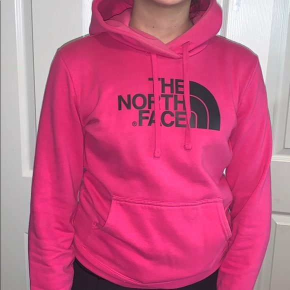 Pink north face sweatshirt hoodie - Picture 2 of 2